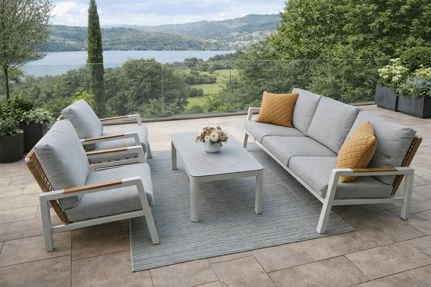 Verona loungesoffa 3+1+1 bord PRISSÄNKT